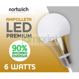 Ampolleta Led 6 Watts Premium