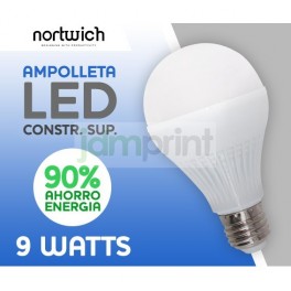 Ampolleta Led 9 Watts / Construcc. Sup.
