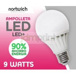 Ampolleta Led 9 Watts Eco / Led+