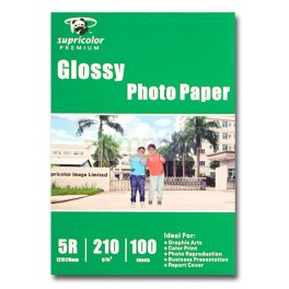 Papel Foto Glossy 210grs 5R 100hjs