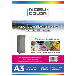 Papel foto magnético glossy Nobucolor A3 1 hoja 640 gr.