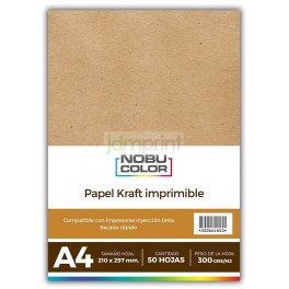 Papel Kraft imprimible A4 200 gr. 50 hojas