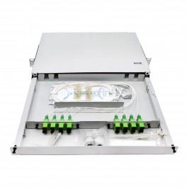 Distribuidor Óptico 16 FO 1U con 16xSC/APC deslizable TE Connectivity