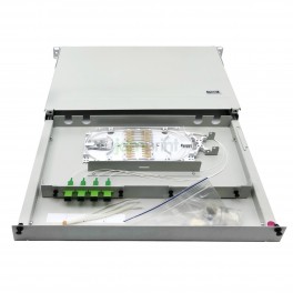 Distribuidor Óptico 4 FO 1U con 4xSC/APC deslizable TE Connectivity