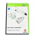 Cargador Dual De Auto y Pared Griffin 2 En 1 Iphone