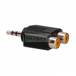 Adaptador Y 3.5 - Macho a 2 RCA - Hembra