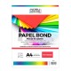 Papel Bond A4 Mix 10 colores - 100 hojas - 230 grs.