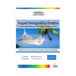 Papel fotográfico matte Nobucolor A3 110 gr. 100 hojas