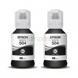 Pack 2 Tintas Original Epson T504 Negro 127ml