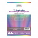 Vinilo Adhesivo Tornasol Transparente A4 - 135grs - 10 hojas