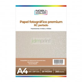 Papel Foto Premium RC Perlado A4 - 260grs - 20 hojas