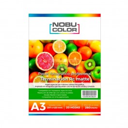 Papel Foto Matte Profesional Rc A3 260 Gr. - 20 Hojas