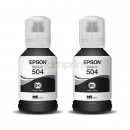 Pack 2 Tintas Original Epson T504 Negro 127ml