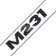 M-231 Cinta Texto Negro sobre Blanco 12 mm. x 8 mt.